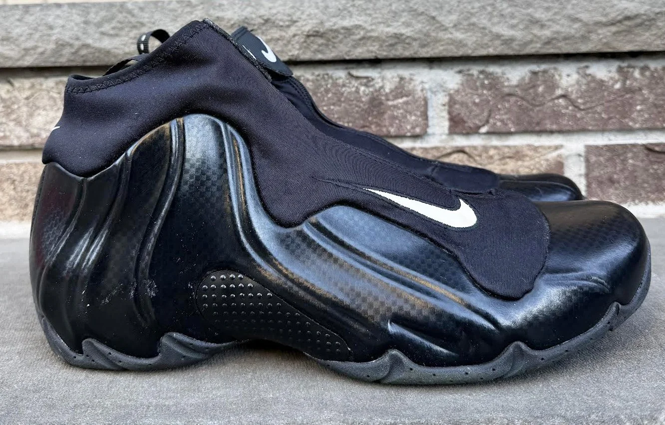 Nike Air Flightposite 2014 Black / Metallic Silver (Size 11